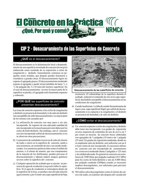 Cip 2   Desacaramiento De Las Superficies De Concreto