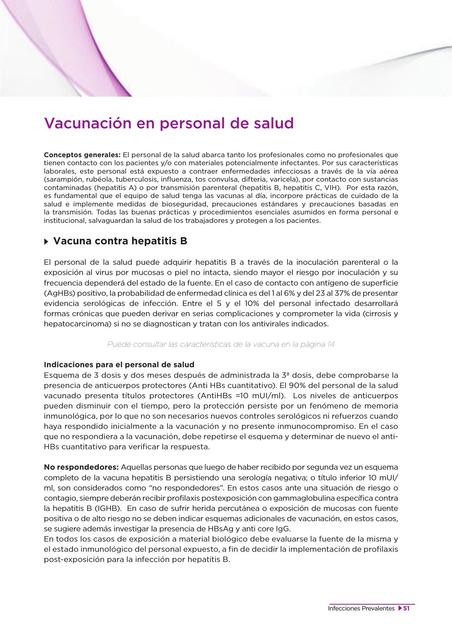 Vacunas en el Personal de Salud