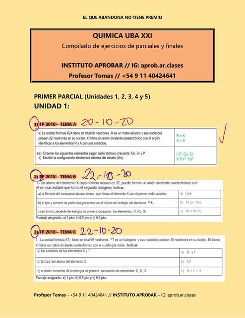 Compilado de Ejercicios de Química 