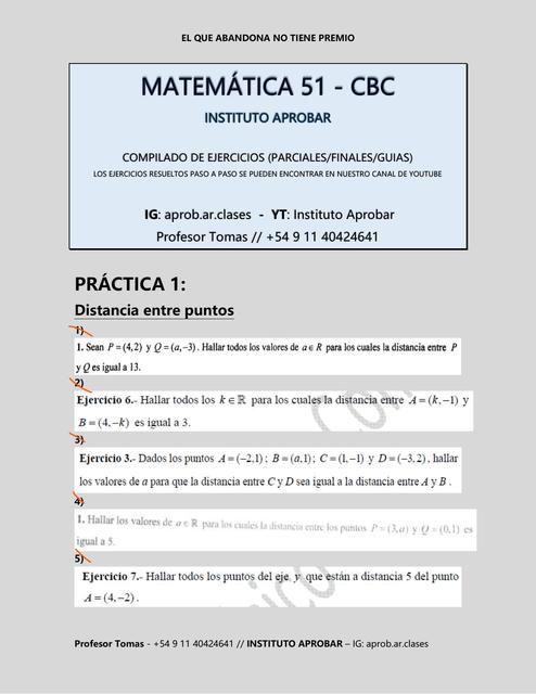 Compilado de Ejercicios de Matemáticas 