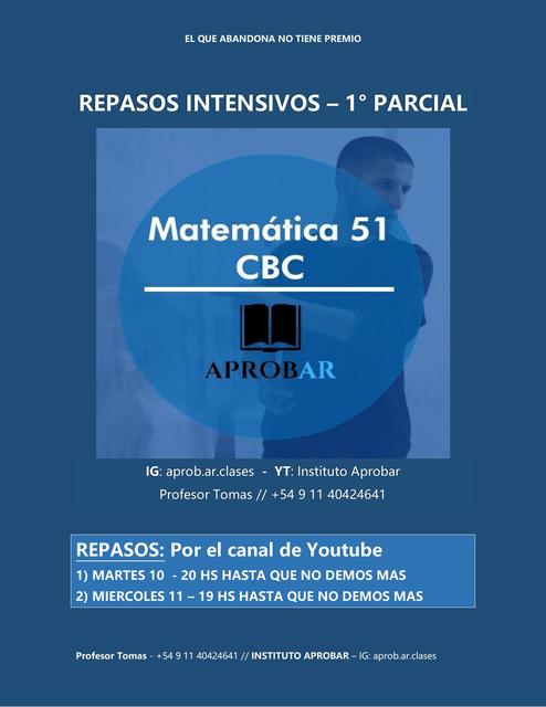 Repasos Intensivos de Matemáticas 