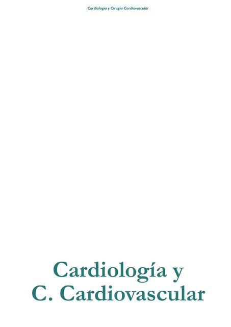 Cardiología y Cirugía Cardiovascular