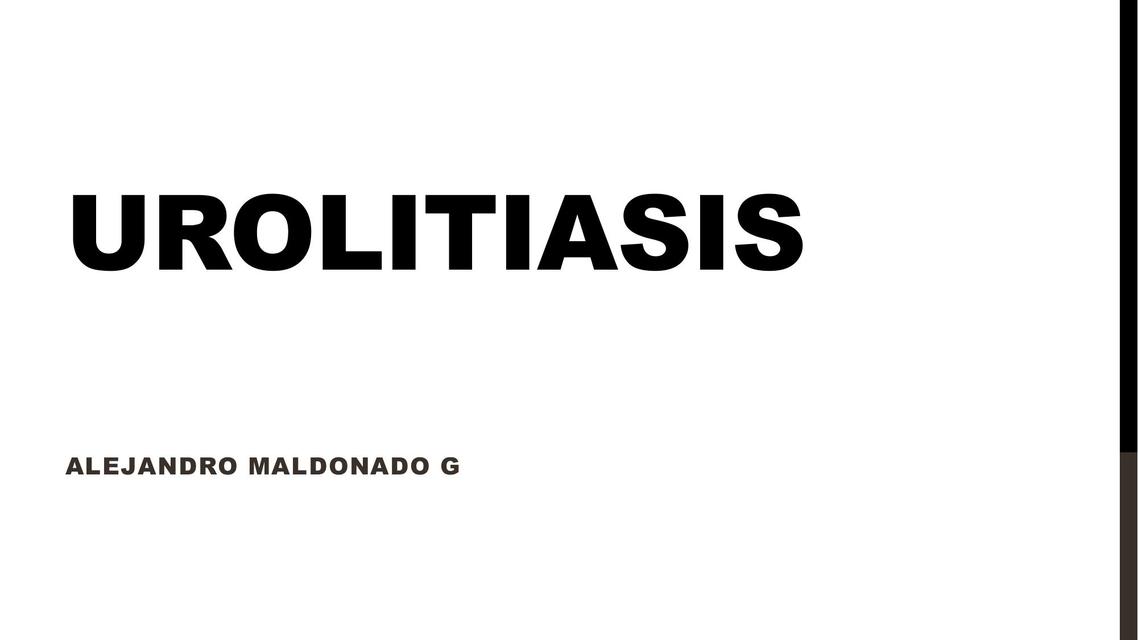 Urolitiasis