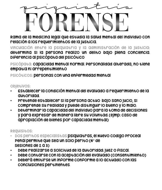 Psiquiatría Forense