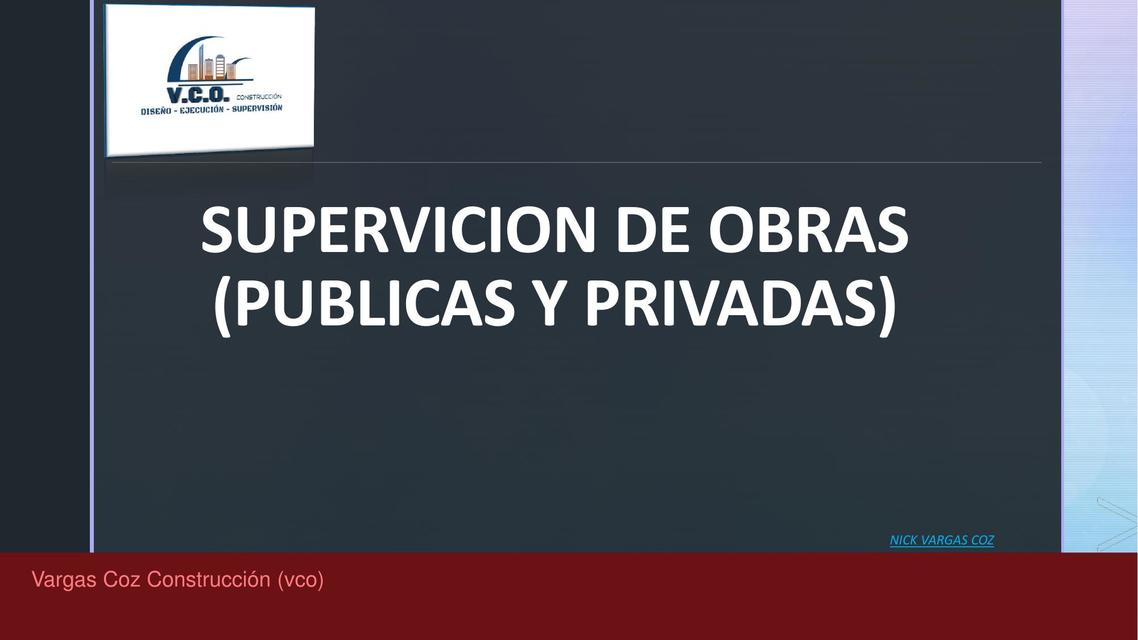 Supervisión de obras