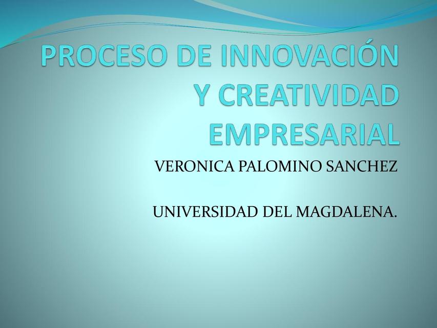 PROCESO DE INNOVACIÓN