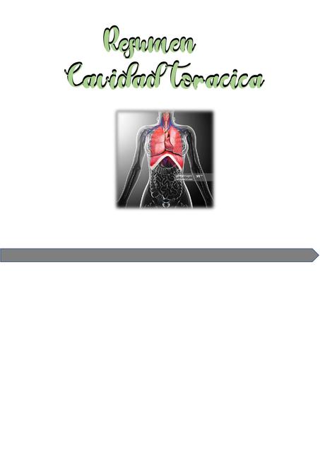 Resumen de Cavidad Torácica