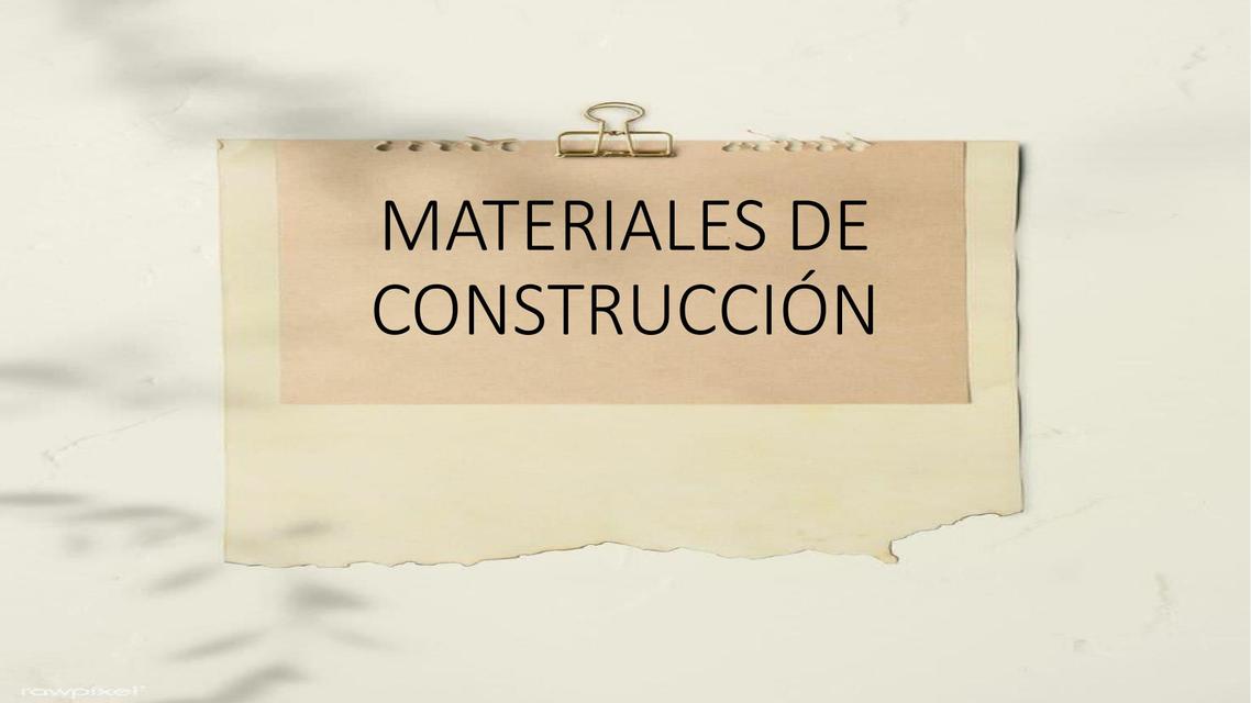 Materiales de mamposteria