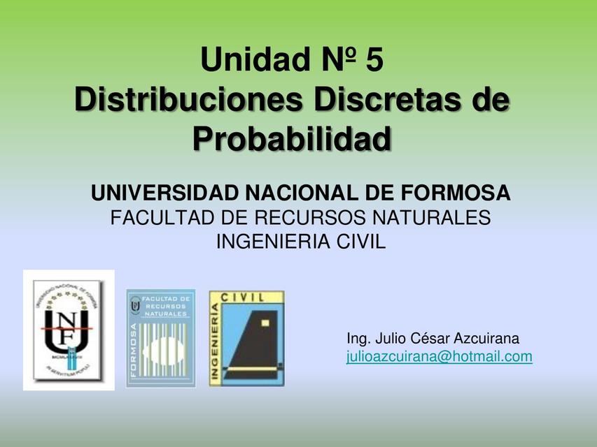 Distribuciones Discretas de probabilidad