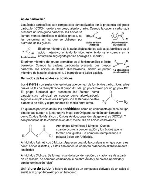 Acido carboxílico