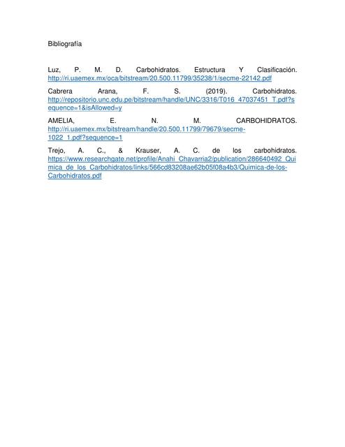 CLASIFICACION DE LOS CARBOHIDRATOS