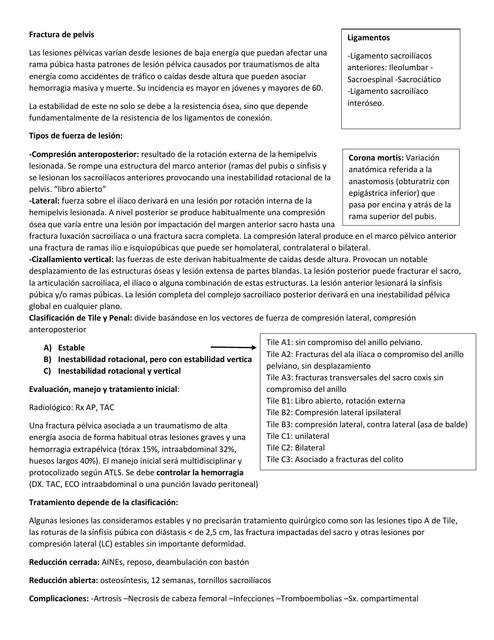 Fractura de pelvis Cl 