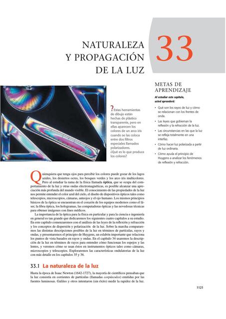 Naturaleza y Propagación de la luz