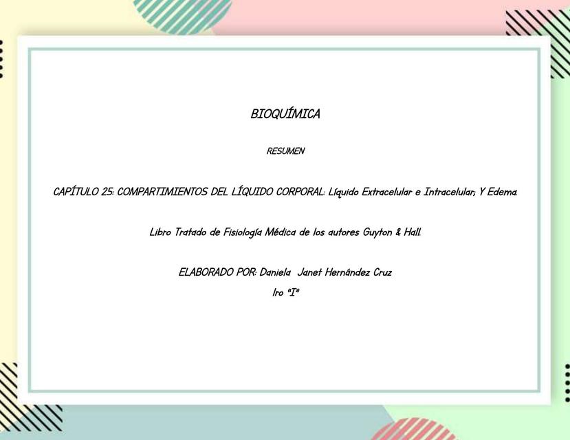 Líquido Extracelular e Intracelular Y Edema