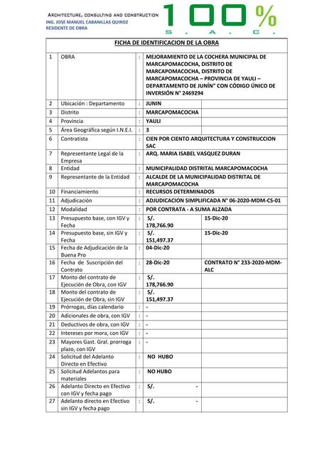 Ficha de Identificación