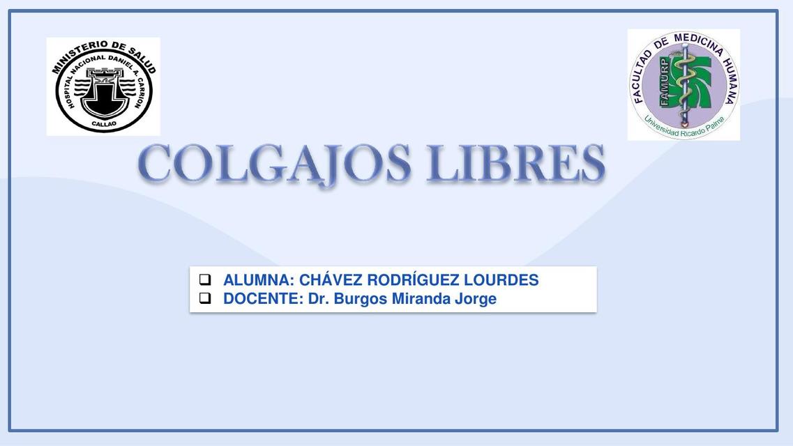 Colgajos libres