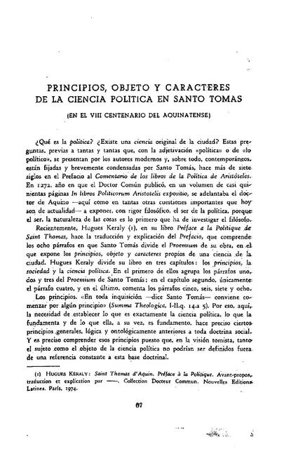 Principios Objeto Y Caracteres De La Ciencia Politica