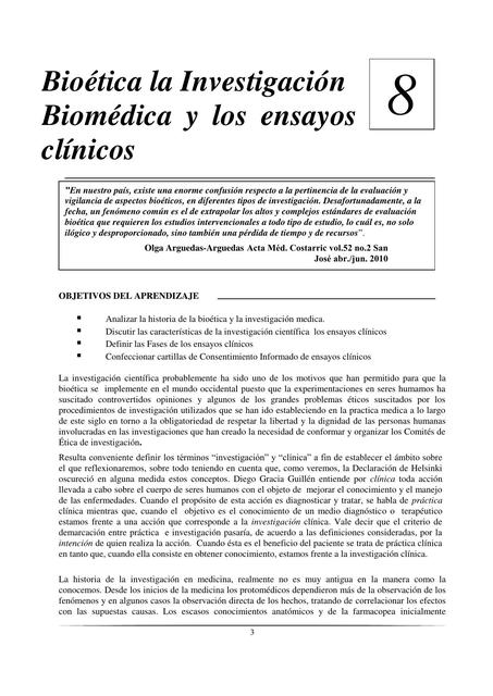 Bioética la Investigación Biomédica  y  los  ensayos clínicos  