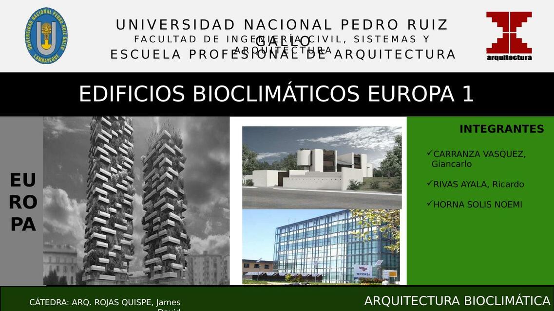 Edificios Bioclim Ticos Europa  1 