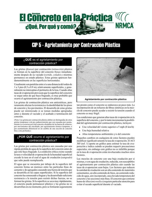 Cip5   Agrietamiento Por Contracción Plastica