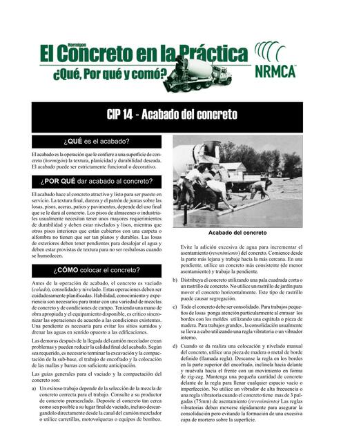 Cip14 Acabado Del Concreto