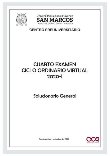 Solucionario Cuarto Examen Ciclo Ordinario Virtual