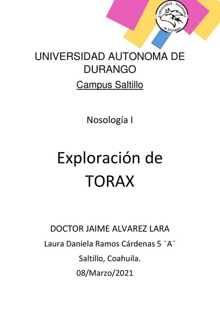 Exploración de Torax