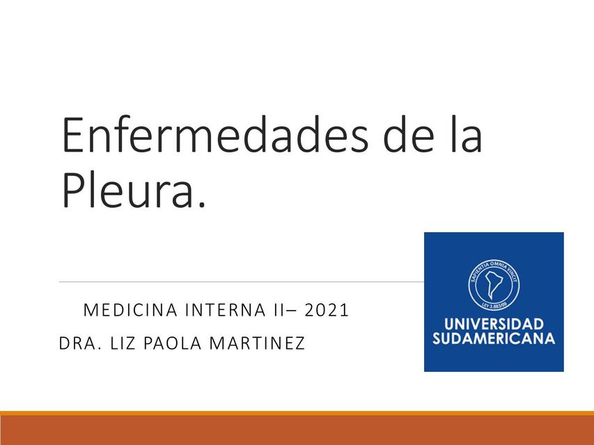 Enfermedades de la Pleura