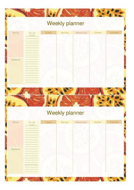 Weekly planner 