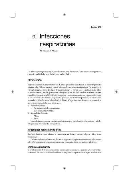 Infecciones respiratorias