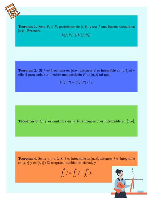 Teoremas sobre integrales