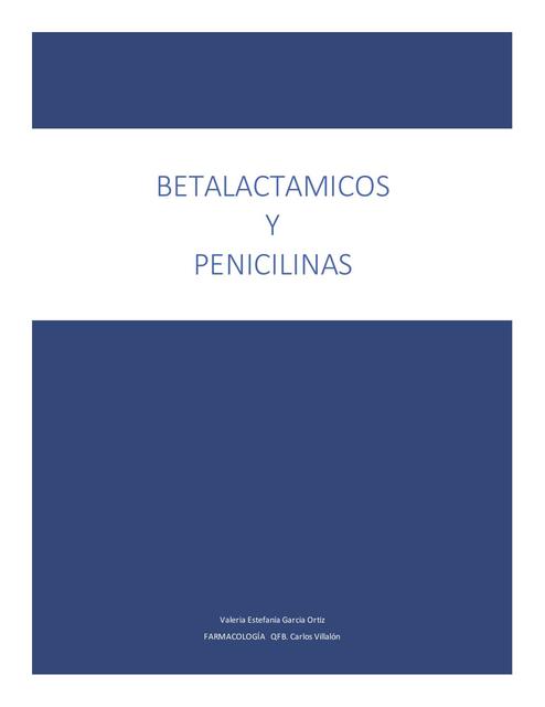 Betalactamicos Y Penicilina