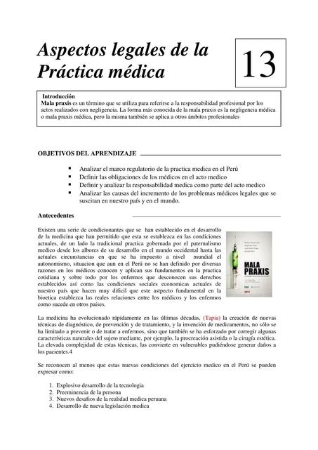 Aspectos Legales de la Práctica médica 