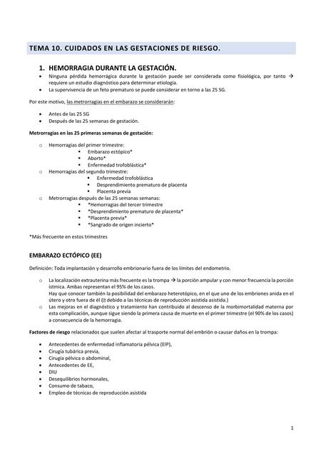 Embarazo de riesgo o patológico en la mujer