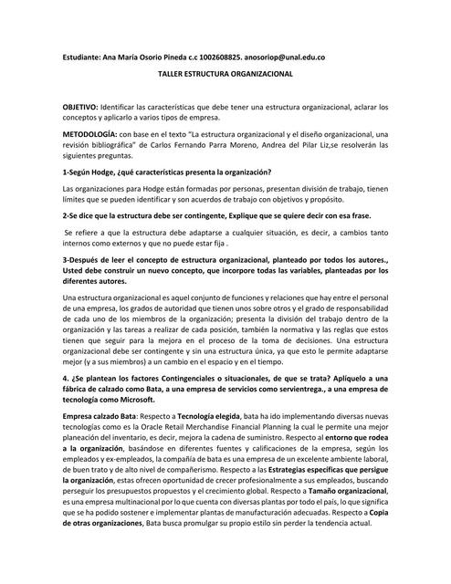 Estructura Organización