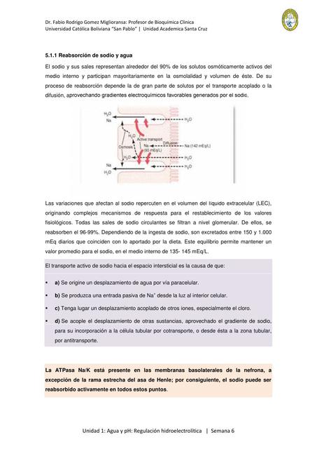 Regulacion Hidroelectrolitica