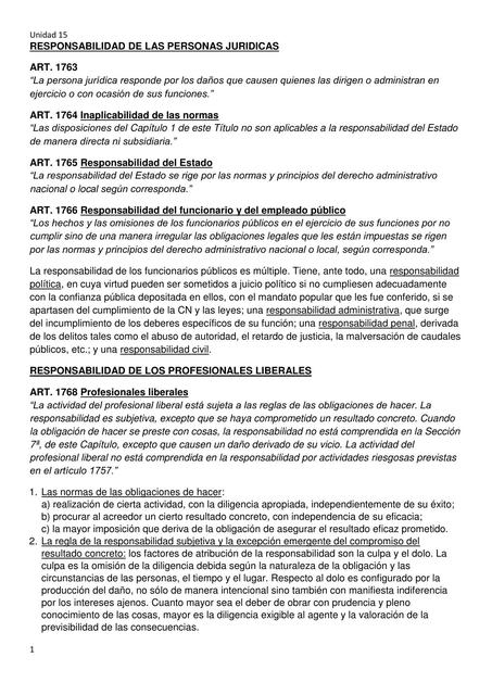 Responsabilidad de las Personas Jurídicas