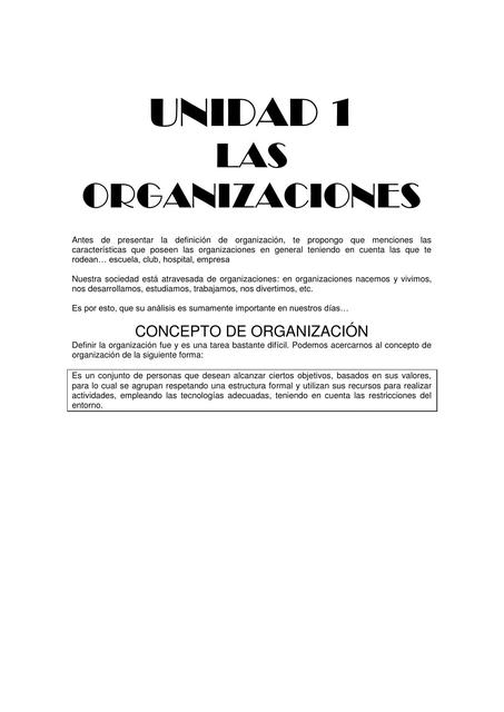 Organizaciones 