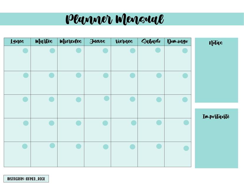 Planner mensual 