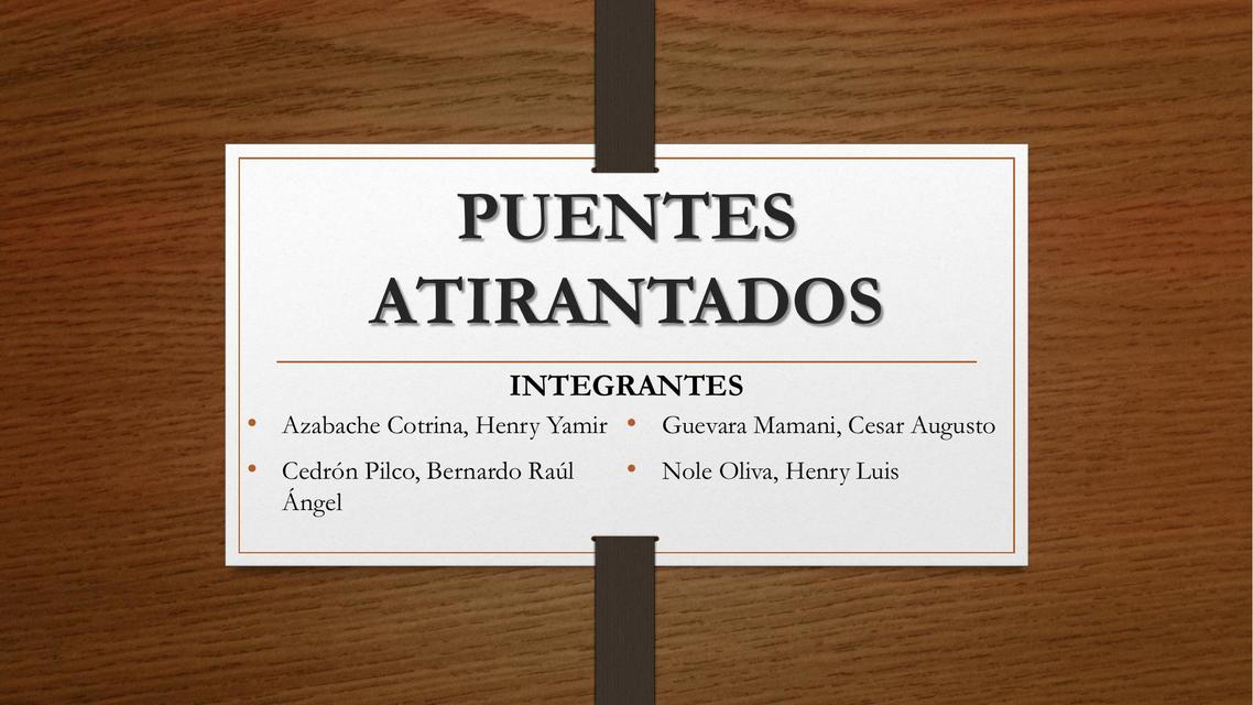 Puentes Atirantados