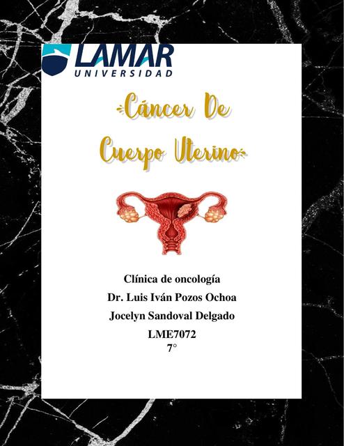 Cancer de cuerpo uterino