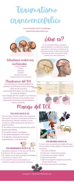 Traumatismo Craneoencefálico - Infografía | Aprendiendo Medicina. | UDocz