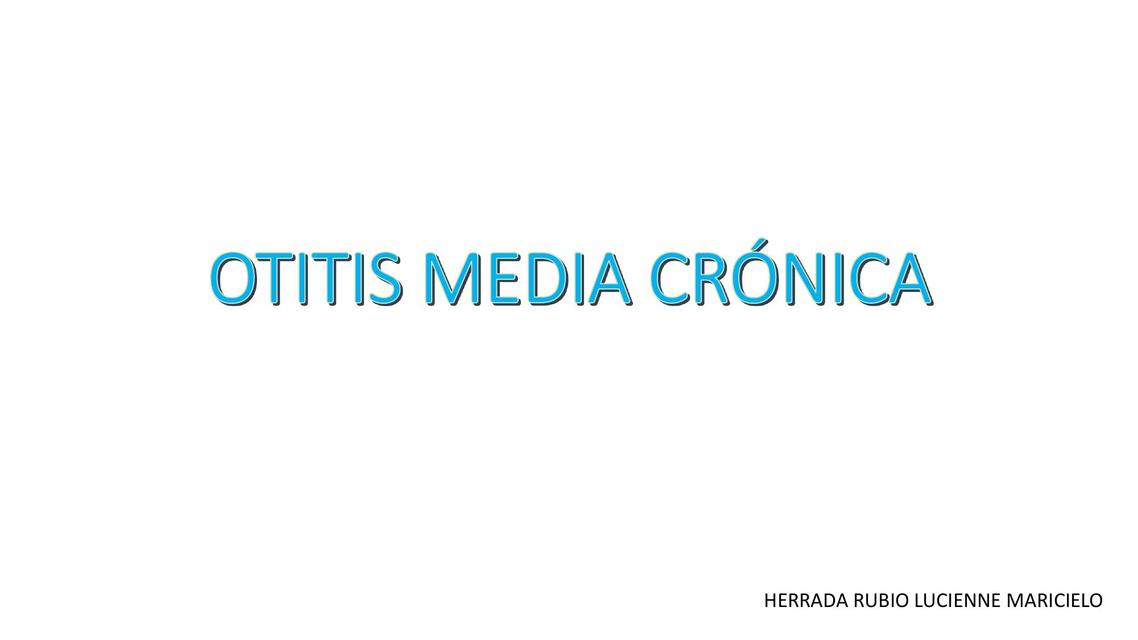 Otitis media crónica