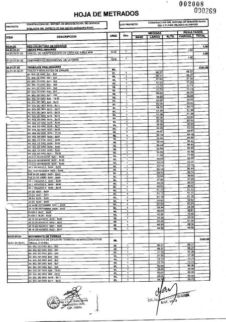 Hoja De Metrados