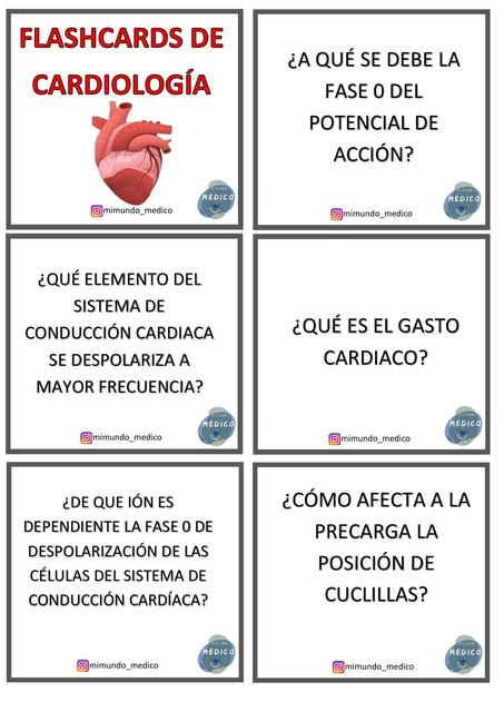 FlashCards de Cardiología