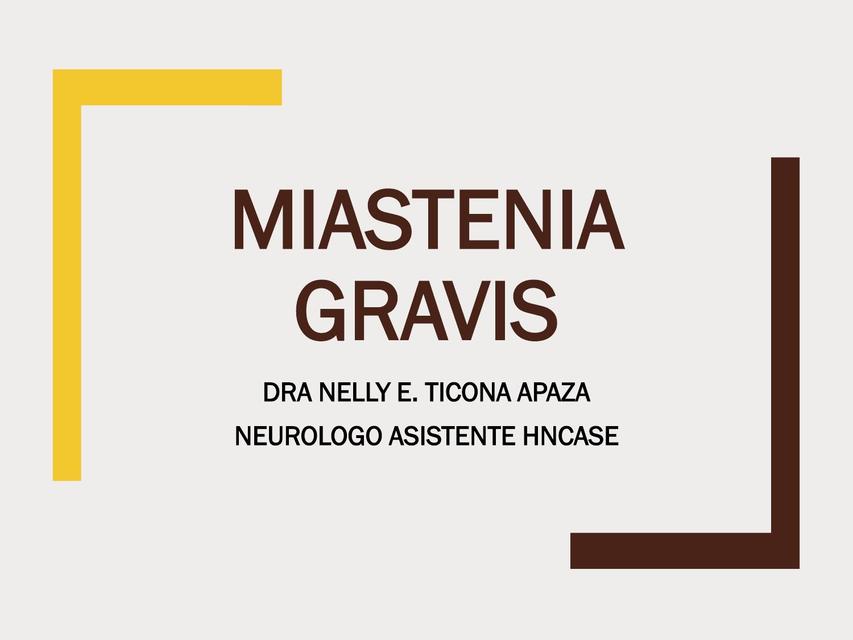 Miastenia Gravis