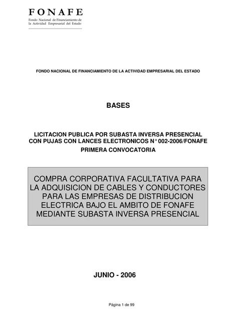 Licitación Pública Por Subasta Inversa Presencial Con Pujas 