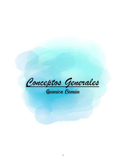 Química Conceptos Generales