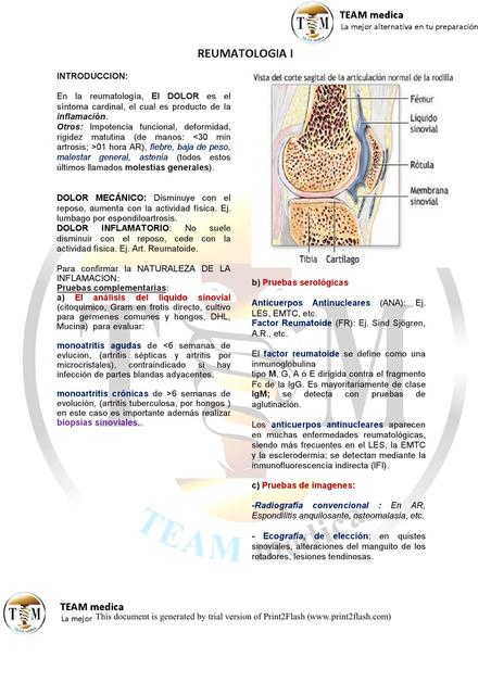 Reumatología I