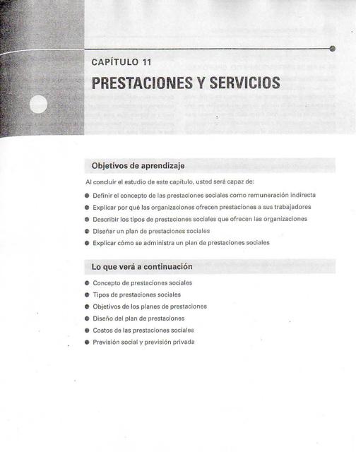 Prestaciones y servicios 